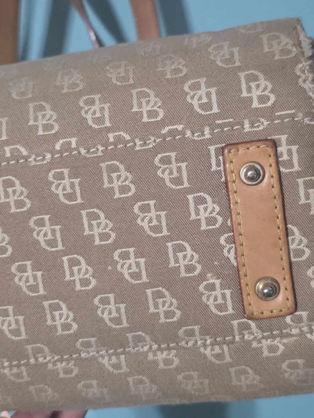 Dooney & Bourke Tan Logo Shoulder Tote